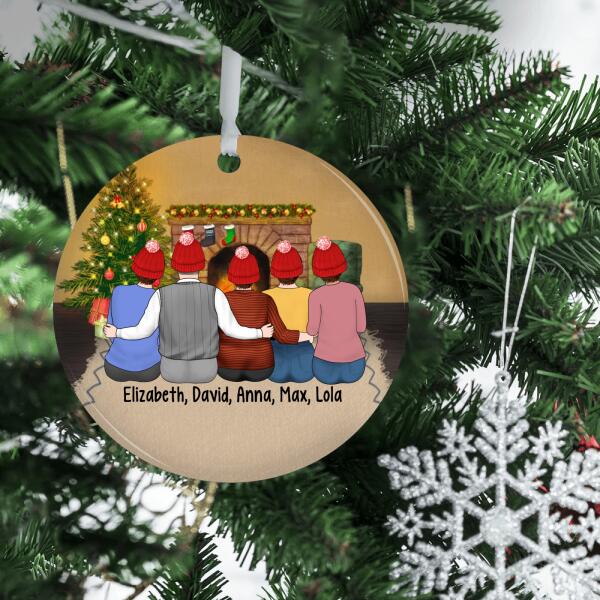 Father, Mother, and Daughters - Christmas Personalized Gifts Custom Ornament for Family for Dad