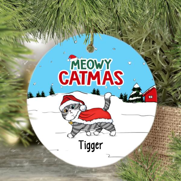 Personalized Ornament - Meowy Catmas Custom Gift, Christmas Gift For Cat Lovers