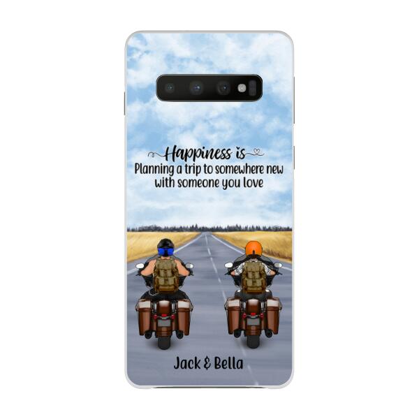 Personalized Phone Case, Travelling By Motorcycle Partners, Motorcycle Touring, Gift for Motorcycle and Travelling Lovers