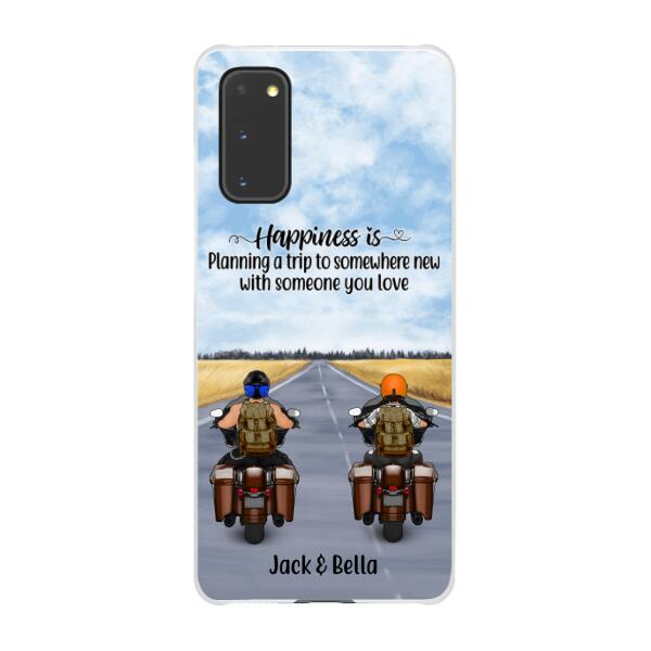 Personalized Phone Case, Travelling By Motorcycle Partners, Motorcycle Touring, Gift for Motorcycle and Travelling Lovers