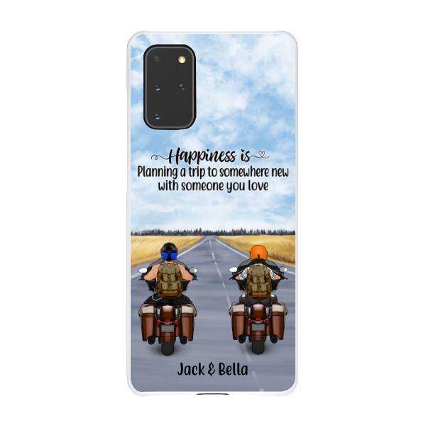 Personalized Phone Case, Travelling By Motorcycle Partners, Motorcycle Touring, Gift for Motorcycle and Travelling Lovers