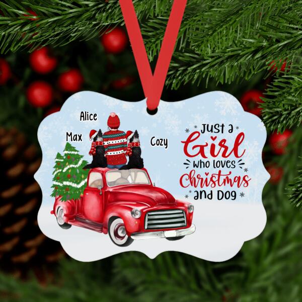 Just a Girl Who Loves Christmas and Dog - Christmas Personalized Gifts Custom Ornament for Dog Mom