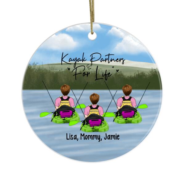 Personalized Ornament, Women Kayak Partners For Life, Gift For Kayak Lovers