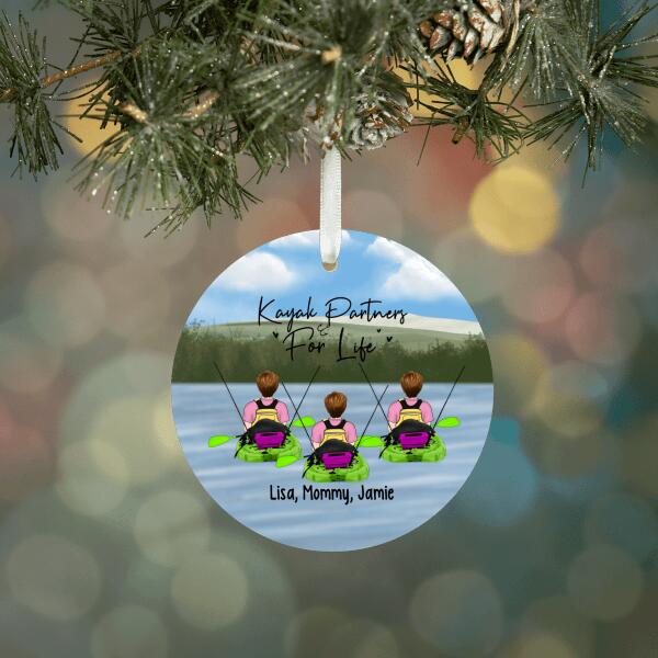 Personalized Ornament, Women Kayak Partners For Life, Gift For Kayak Lovers