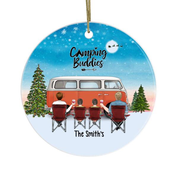 Personalized Metal Ornament, Camping Friends, Family And Kids, Gift For Christmas