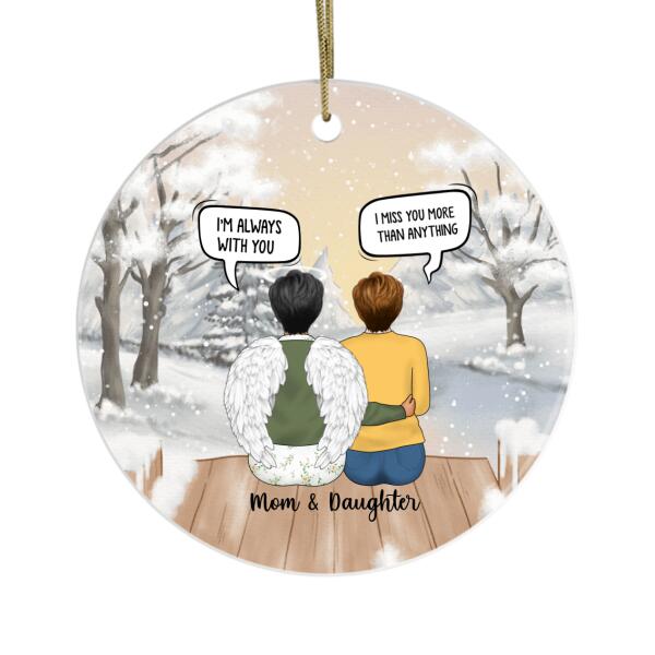 Daughter and Mom Conversation - Personalized Gifts Custom Memorial Ornament for Family, for Mom, Memorial Gifts