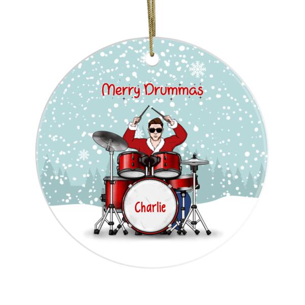 Personalized Ornament, Merry Drummas, Christmas Gift For Drummers