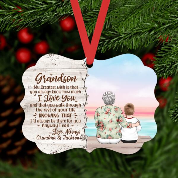 Christmas Personalized Gifts Custom Ornament for Grandson from Grandma