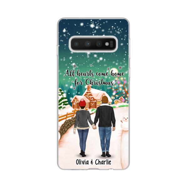 Personalized Phone Case, Standing Couple and Family, Christmas Gift For Couples