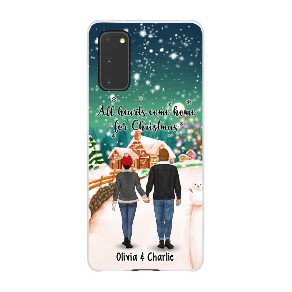 Personalized Phone Case, Standing Couple and Family, Christmas Gift For Couples