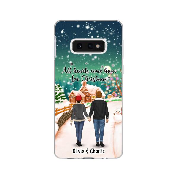 Personalized Phone Case, Standing Couple and Family, Christmas Gift For Couples