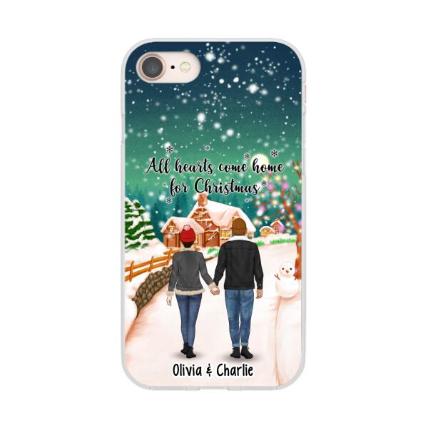 Personalized Phone Case, Standing Couple and Family, Christmas Gift For Couples