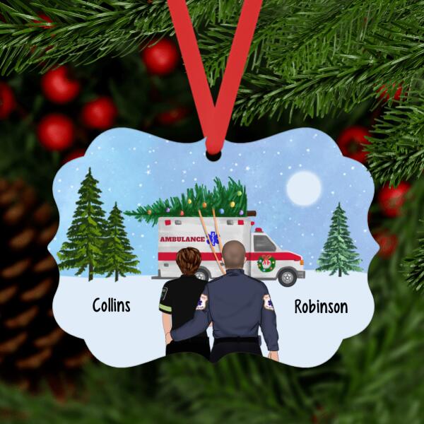 Husband and Wife - Christmas Personalized Gifts Custom Paramedic Ornament for Couples, Paramedic