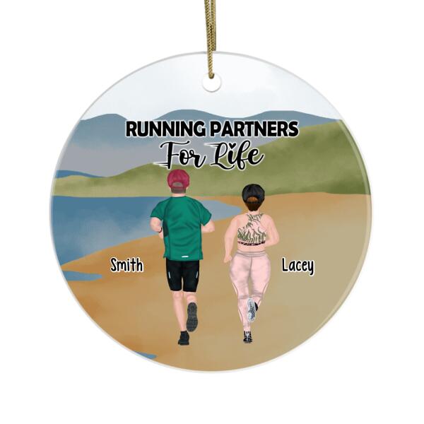 Personalized Ornament, Running Partners For Life, Gift For Running Couple And Friends
