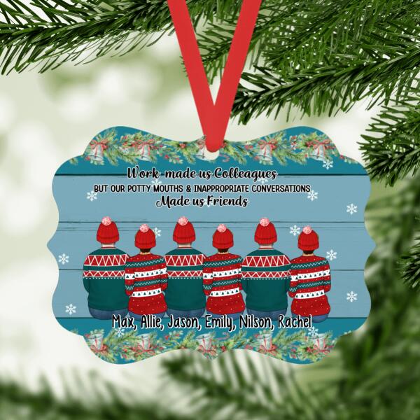 Personalized Ornament, Up To 6 People, Work Made Us Colleagues, Christmas Gift For Friends, Colleagues