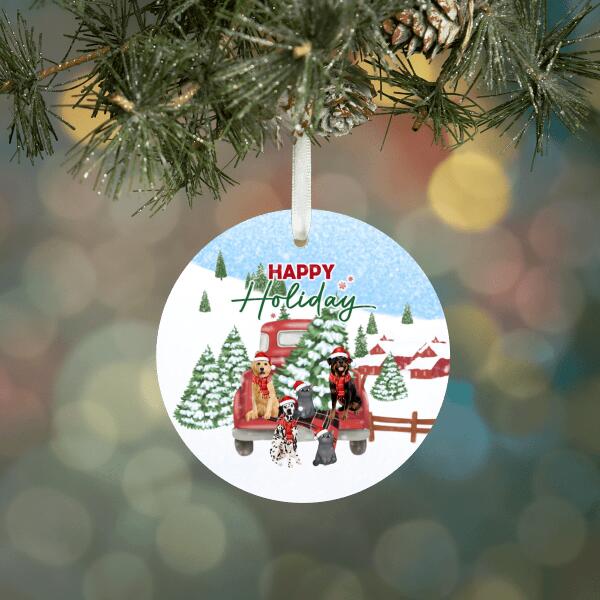 Personalized Ornament - Christmas Truck Pets Custom Gift For Dogs Lover Cats Lover