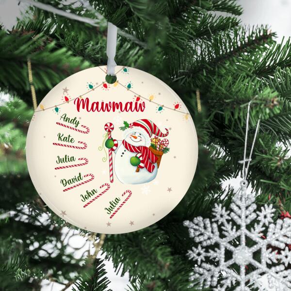 Grandma's Candy Cane - Christmas Personalized Gifts Custom Ornament for Grandma for Mom