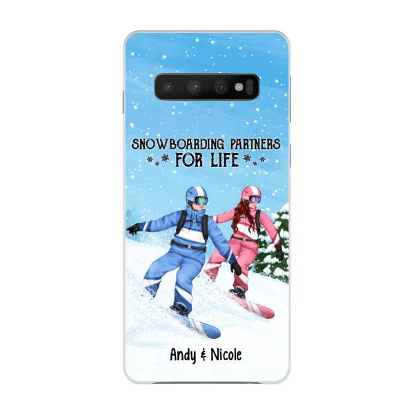 Personalized Phone Case, Snowboarding Partners And Solo, Gift For Couple, Friends And Snowboarders