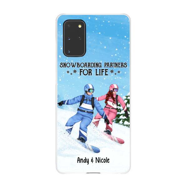 Personalized Phone Case, Snowboarding Partners And Solo, Gift For Couple, Friends And Snowboarders