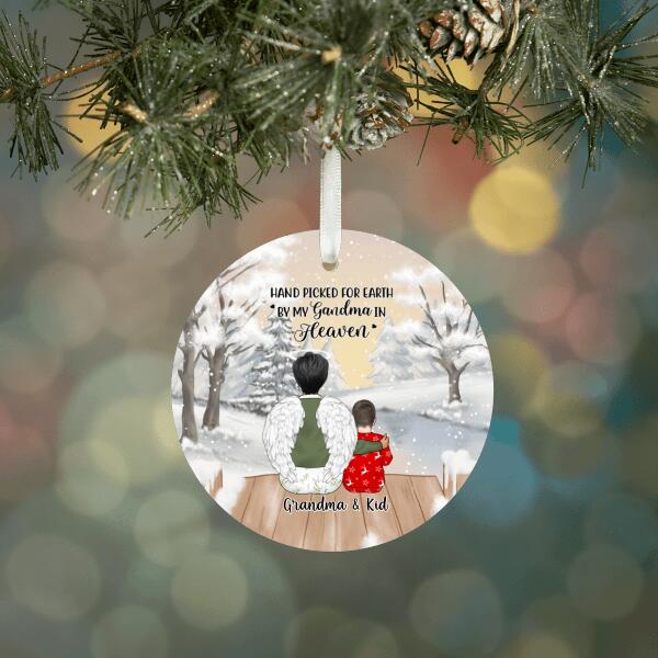 My Grandma in Heaven - Personalized Gifts Custom Memorial Ornament for Family, for Grandparents, Memorial Gifts