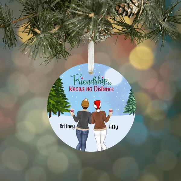 Personalized Ornament, Winter Sisters Best Friends - Gift For Christmas