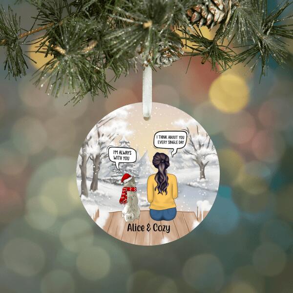 Woman and Pets Conversation - Christmas Personalized Gifts Custom Ornament for Dog Mom