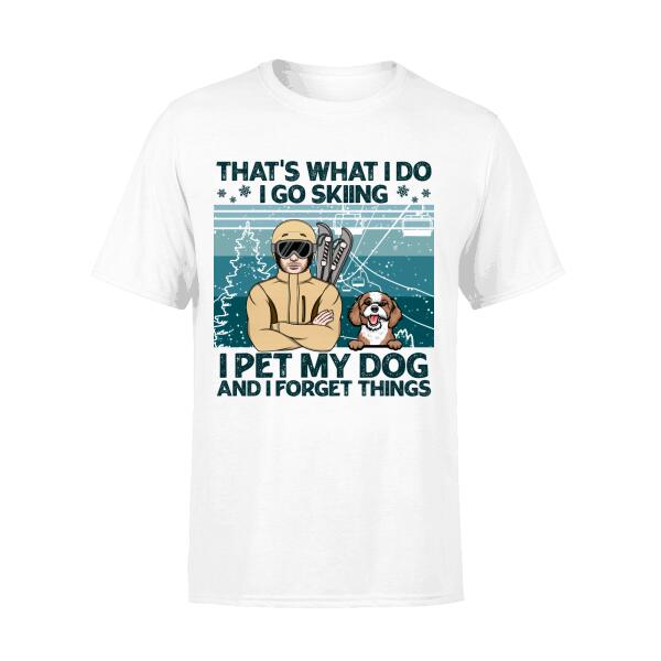 Personalized Shirt, Dogs Solve Most Of My Problems, Skiing Solves The Rest, Skiing Man With Dogs, Gift For Skiing, Dog Lover