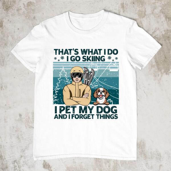 Personalized Shirt, Dogs Solve Most Of My Problems, Skiing Solves The Rest, Skiing Man With Dogs, Gift For Skiing, Dog Lover