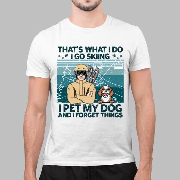 Personalized Shirt, Dogs Solve Most Of My Problems, Skiing Solves The Rest, Skiing Man With Dogs, Gift For Skiing, Dog Lover