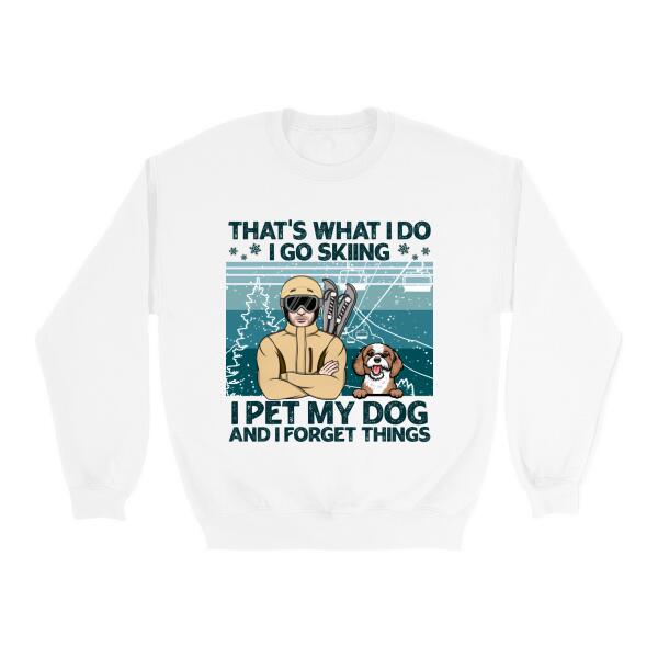 Personalized Shirt, Dogs Solve Most Of My Problems, Skiing Solves The Rest, Skiing Man With Dogs, Gift For Skiing, Dog Lover