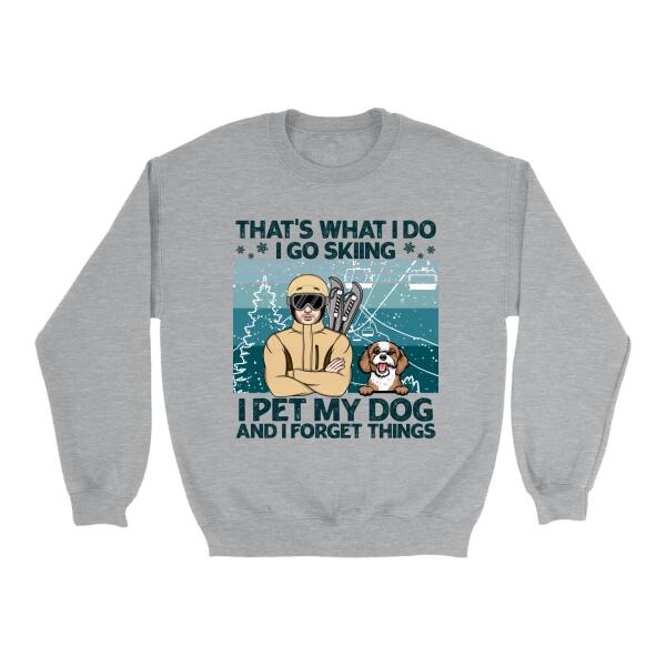 Personalized Shirt, Dogs Solve Most Of My Problems, Skiing Solves The Rest, Skiing Man With Dogs, Gift For Skiing, Dog Lover