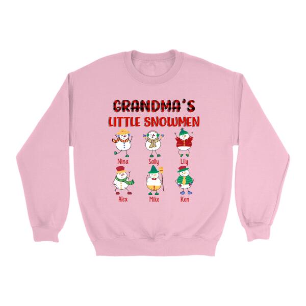 Grandma's Little Snowmen - Christmas Personalized Gifts Custom Shirt for Grandma