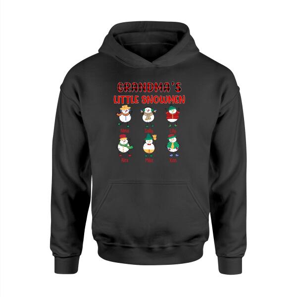 Grandma's Little Snowmen - Christmas Personalized Gifts Custom Shirt for Grandma