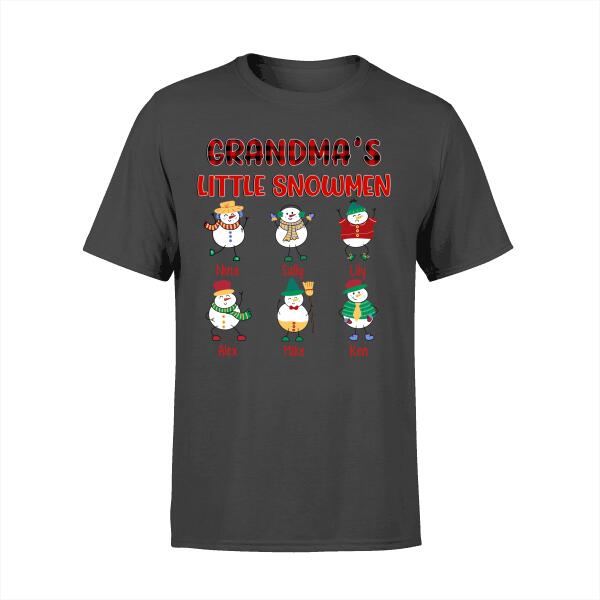 Grandma's Little Snowmen - Christmas Personalized Gifts Custom Shirt for Grandma