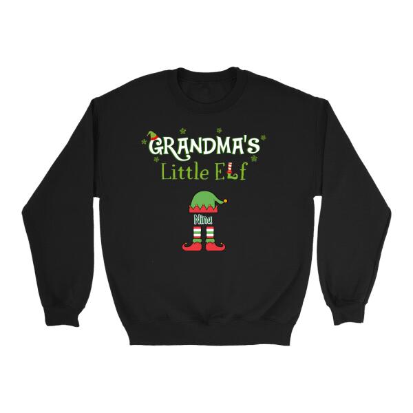 Grandma's Little Elf - Christmas Personalized Gifts Custom Shirt for Grandma