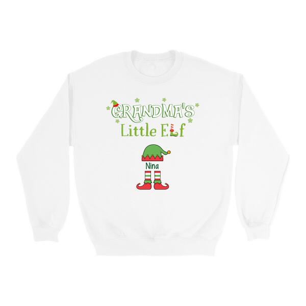 Grandma's Little Elf - Christmas Personalized Gifts Custom Shirt for Grandma