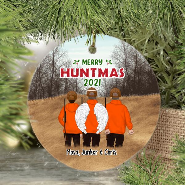 Personalized Ornament, Parents and Son Hunting Partners, Gift for Christmas