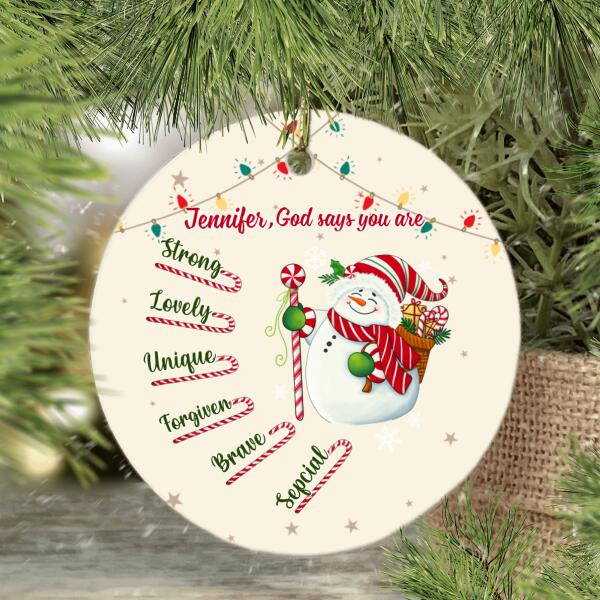 Personalized Ornament, God Says You Are, Christmas Gift For Son/Daughter, Grandkids, Family