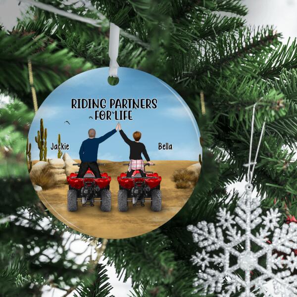 Personalized Ornament, All-Terrain Vehicle Riding Partners, Gift for ATV Quad Bike Lovers