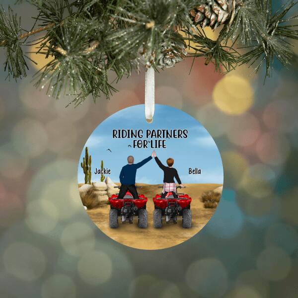 Personalized Ornament, All-Terrain Vehicle Riding Partners, Gift for ATV Quad Bike Lovers