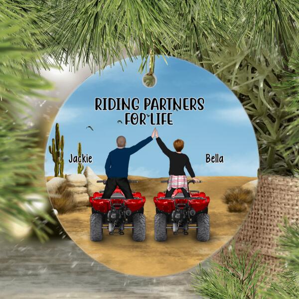 Personalized Ornament, All-Terrain Vehicle Riding Partners, Gift for ATV Quad Bike Lovers