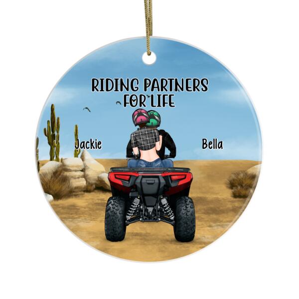 Personalized Ornament, All-Terrain Vehicle Riding Partners, Gift for ATV Quad Bike Couples