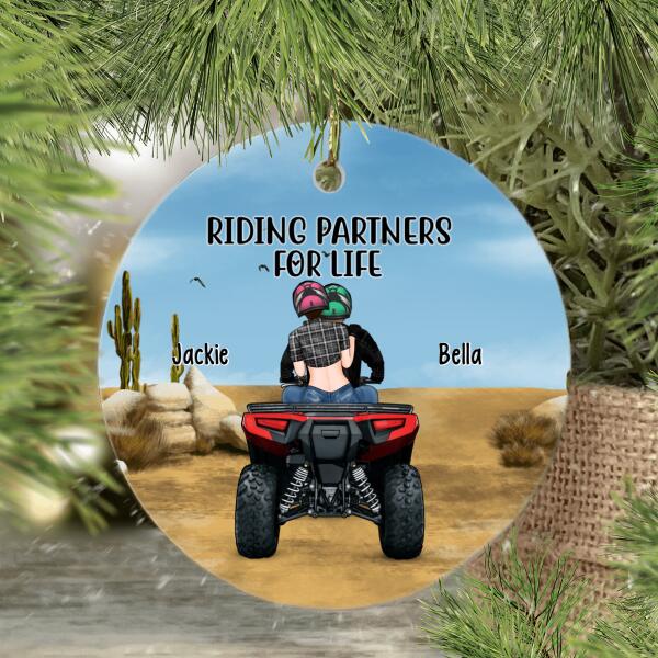 Personalized Ornament, All-Terrain Vehicle Riding Partners, Gift for ATV Quad Bike Couples