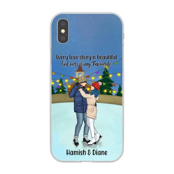 Personalized Phone Case, Ice Skating Partners for Life, Gift for Ice Skating Couple