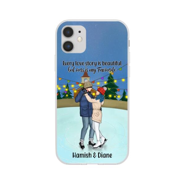 Personalized Phone Case, Ice Skating Partners for Life, Gift for Ice Skating Couple