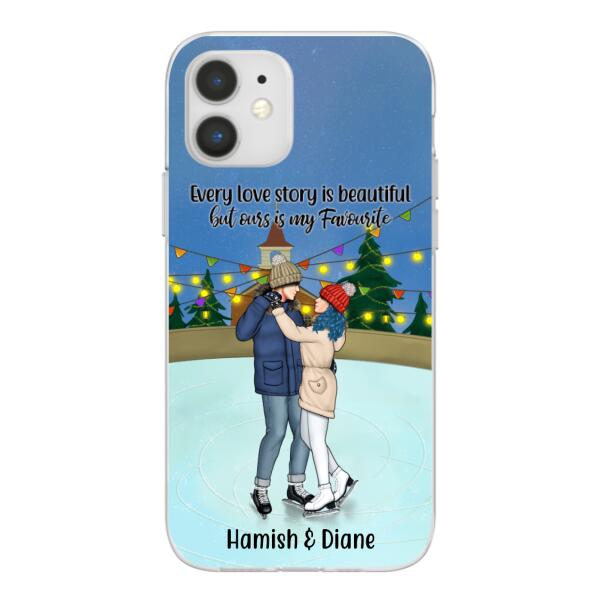 Personalized Phone Case, Ice Skating Partners for Life, Gift for Ice Skating Couple