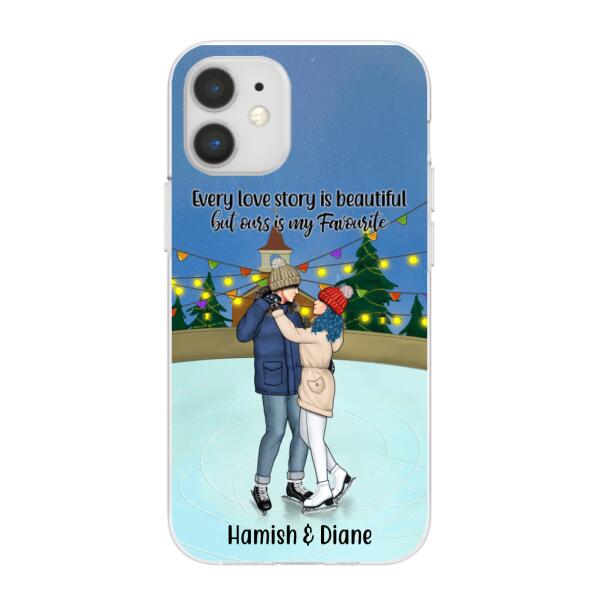 Personalized Phone Case, Ice Skating Partners for Life, Gift for Ice Skating Couple