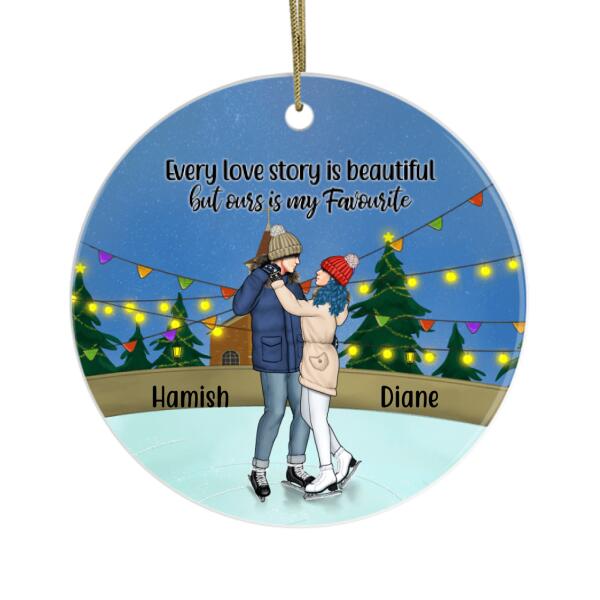 Personalized Ornament, Ice Skating Partners for Life, Gift for Ice Skating Couple