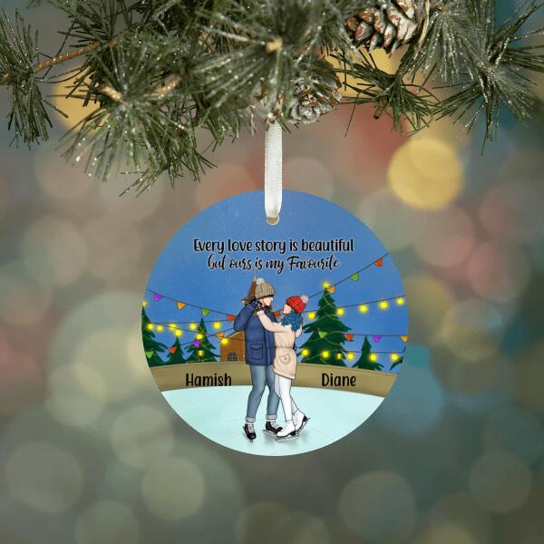 Personalized Ornament, Ice Skating Partners for Life, Gift for Ice Skating Couple