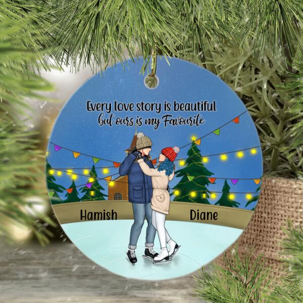 Personalized Ornament, Ice Skating Partners for Life, Gift for Ice Skating Couple